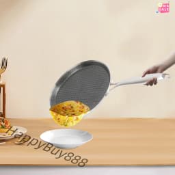 304 Stainless Steel Frying Pan Pancake Pan Nonstick Wok Pan Steak Cooking Pot Skillet Saucepan Induction Single Sided Honeycomb
