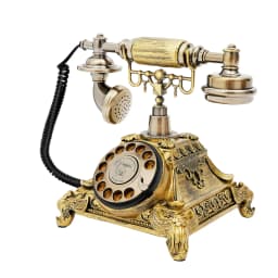 Retro Telephone European Style Old Retro Phone Desk Phone Antique Design Landline Telephone Vintage Decorative Telephone Bronze