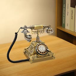 Retro Telephone European Style Old Retro Phone Desk Phone Antique Design Landline Telephone Vintage Decorative Telephone Bronze
