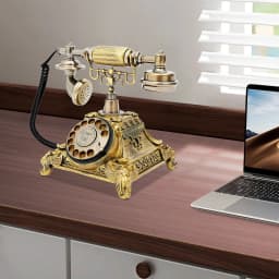 Retro Telephone European Style Old Retro Phone Desk Phone Antique Design Landline Telephone Vintage Decorative Telephone Bronze