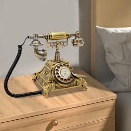 Retro Telephone European Style Old Retro Phone Desk Phone Antique Design Landline Telephone Vintage Decorative Telephone Bronze