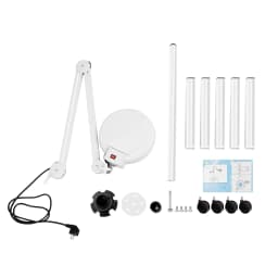 5X Magnifying Lamp, 24W Cool White Light Adjustable Rolling Magnifier Cosmetic Fluorescent Lamp for Beauty Nail Salon