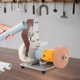 775 Motor Mini Belt Sander with 20 Belts, 7-Speed Adjustable Electric Bench Grinder Sanding Machine Table Top Grinder Polisher
