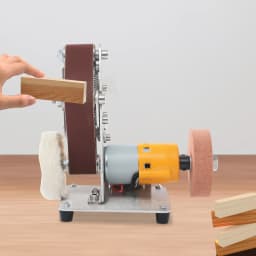 775 Motor Mini Belt Sander with 20 Belts, 7-Speed Adjustable Electric Bench Grinder Sanding Machine Table Top Grinder Polisher