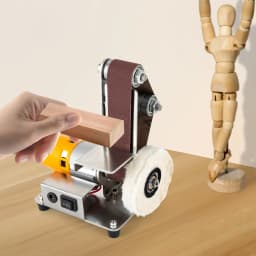 775 Motor Mini Belt Sander with 20 Belts, 7-Speed Adjustable Electric Bench Grinder Sanding Machine Table Top Grinder Polisher