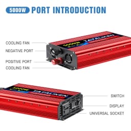 Pure Sine Wave Inverter 12V 220V 5000W 6000W 7000W 8000W DC To AC Portable Power Voltage Converter Car Solar Inverter