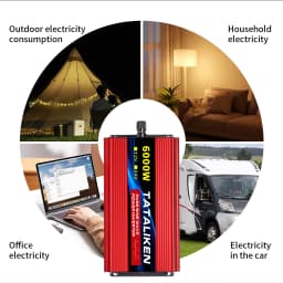 Pure Sine Wave Inverter 12V 220V 5000W 6000W 7000W 8000W DC To AC Portable Power Voltage Converter Car Solar Inverter