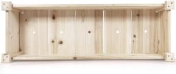 Wooden Raised Bed, Plant Bed for Children, 120 x 43.5 x 51 cm, Plant Trough Maximum Load 100 kg, Flower Pot with Drainage Holes