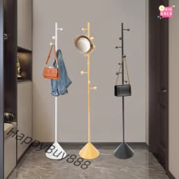 Coat Rack Freestanding Home Plain Freestanding Coat Hanger Rack Metal Clothes Rack Hall Tree Clothing Rack Gold/Black/White