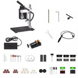 Mini Electric Bench Drill Press Stand Kit 8000 r/min 7-Gear Variable Speed Benchtop Drilling Machine Precise Drill DIY Drilling