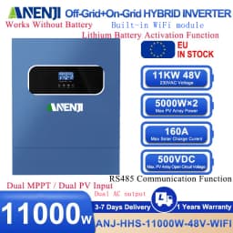 11KW 48V Hybrid Solar Inverter 2KW 12V MPPT Photovoltaic Inverter Pure Sine Wave 230VAC PV 160V 500VDC 60A 160A Solar Charger
