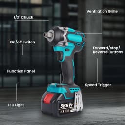 450N.m Cordless Impact Wrench Brushless Electric Wrench Screwdriver High Torque Auto Repair Power Tools For Makita Battery