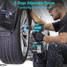 450N.m Cordless Impact Wrench Brushless Electric Wrench Screwdriver High Torque Auto Repair Power Tools For Makita Battery