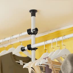 SoBuy KLS04 Telescopic Bar dresses stand with 5 dresses Bars and 2 Baskets Telescopic Wardrobes System Adjustable Shelving System