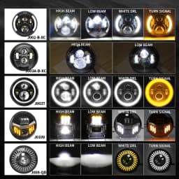 CO LIGHT E9 Car 7" Led Headlight Hi/Low H4 Halo Angle Eyes For Urban Harley BMW Jeep JK 4x4 Suzuki Samurai Wrangler Off Road 12V