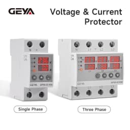 GEYA GPS8 Single Phase & Three Phase Voltage Current Relay Protector  Over Voltage Under Voltage Protective Device  63A 220VAC