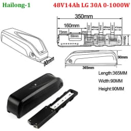 21700 18650 Hailong EBike Battery 36V 15Ah 48V14Ah for Electrict Bicycle 1500W 1000W 750W 500W 350W Electric Bike Motor