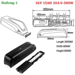 21700 18650 Hailong EBike Battery 36V 15Ah 48V14Ah for Electrict Bicycle 1500W 1000W 750W 500W 350W Electric Bike Motor