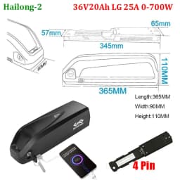 21700 18650 Hailong EBike Battery 36V 15Ah 48V14Ah for Electrict Bicycle 1500W 1000W 750W 500W 350W Electric Bike Motor