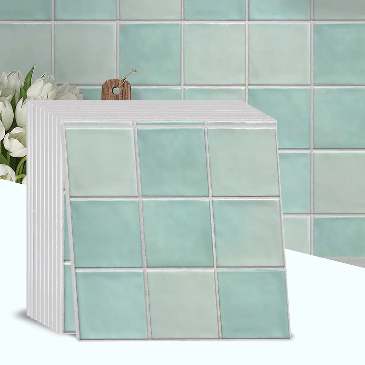 20PCS 3D Matte Wall Panels, 30×30cm – Peel and Stick Tiles for Kitchen, RV, and Bathroom Renovations, Decorative Wall Panels