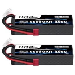 HRB 2S RC Lipo 7.4V 5200mah 6200mah 6500mah RC Car Lipo Battery Hard case 100C With Deans T Plug for RC Car Truck Monster