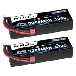 HRB 2S RC Lipo 7.4V 5200mah 6200mah 6500mah RC Car Lipo Battery Hard case 100C With Deans T Plug for RC Car Truck Monster