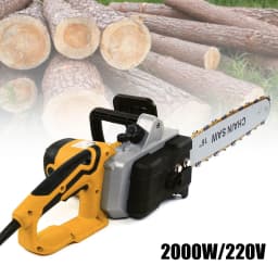 2200W Chainsaw 220V Electric Chainsaw with Driving Full Copper Orange 16 Inch Longitudinal Motor 800r/min