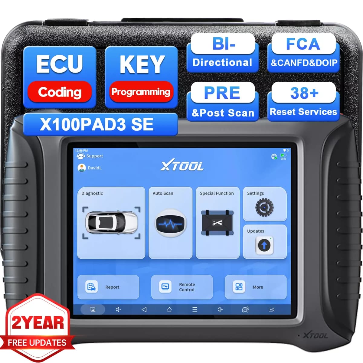 XTOOL X100PAD3 SE IMMO Key Programming ECU Coding Full System Car Diagnostic Scanner Best Locksmith Programmer CANFD DOIP FCA