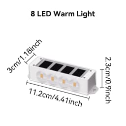 Solar Wall Lights Outdoor Lighting Warm Light Wall Washing IP44 Waterproof for Outside Fence Walkway Porch Deck