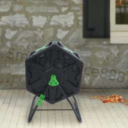 70L Chamber Compost Tumbler Outdoor Tumbling Composting Bins 360° Rotation Volume Garden Composter Single-Chamber