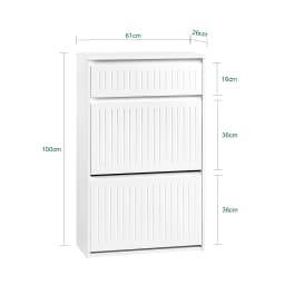 SoBuy FSR165 Shoe dump truck with 2 flaps Shoe shelf Shoe Cabinet narrow shoe rack with 4 shelf surfaces Shoe chest of drawers