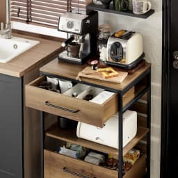 SoBuy FKW118-PF serving trolley with 1 removable storage struhe kitchen trolley on roller trolley bar cart