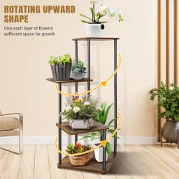 EFAN Plant Stand 4/5/6 Tier Indoor Metal Plant Shelf for Multiple Plants Small Corner Flower Stand for Patio Garden Balcony Home