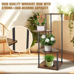 EFAN Plant Stand 4/5/6 Tier Indoor Metal Plant Shelf for Multiple Plants Small Corner Flower Stand for Patio Garden Balcony Home