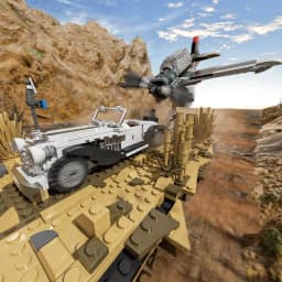 1232PCS Tunnel Car Plane Chase Fight Scene Building Blocks Movie Street View Model Bricks Desktop Display Toy Kids Holiday Gifts