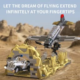 1232PCS Tunnel Car Plane Chase Fight Scene Building Blocks Movie Street View Model Bricks Desktop Display Toy Kids Holiday Gifts