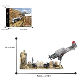 1232PCS Tunnel Car Plane Chase Fight Scene Building Blocks Movie Street View Model Bricks Desktop Display Toy Kids Holiday Gifts