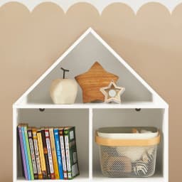 Sobuy Kmb58-W Kids Shelf with House Design Bookcase for Children Storage Shelf Toy Shelf Furniture
