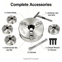 3-Jaw Self-Centering Lathe Chuck 125mm Diameter 3000r/min Centering Precision 0.07mm for CNC Drilling K11-125