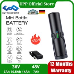 Bottle EBike Battery Pack 36V 10.5Ah 48V 7Ah With Branded 18650 Li-ion Cell Pack Bafang TSDZ2 750W 500W 350W 250W Mini Batteries