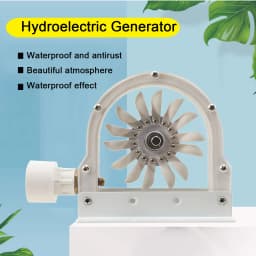 Pelton Water Power Generator 100–300 W 500–4000 RPM Wheel Impulse Pelton Turbine with Adapter to DIY Hydroelectric Generator
