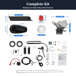 100cc 2-Stroke Bike Engine Kit Gasoline Motor w/CDI Ignition 36 Sprocket for 26/28-Inch Bicycles (Air-Cooled)
