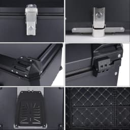 65L Aluminum Motorcycle Trunk Box Waterproof Top Box Tail Box Trunk Universal Motorbike Storage Case Tail Box Luggage