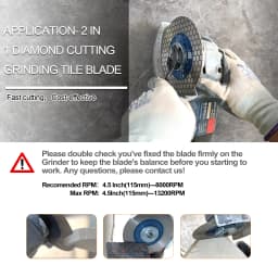 BRSCHNITT Diamond Cutting Disc Saw Blade Double-sided Cutter for Ceramic Tile Porcelain Dia 125mm Cut Plate Cutting Disc