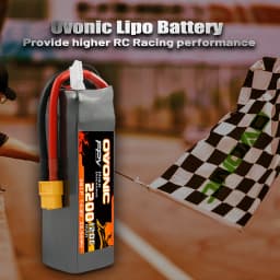 Ovonic 120C 4S 2200mAh 14.8V High-Rate LiPo Battery with XT60 Connector for RC FPV Racing Drone/Heli/Car 2 Pack