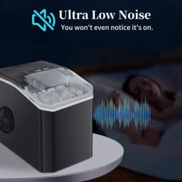 Portable Ice Maker Machine 12KG/24H Fast Ice Making in 6Min with Self-Cleaning LED Automatic Mini Electric Bullet Ice Cube Maker