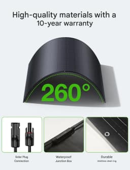 Solar Energy Kit 480W | 2 Panels, 18 Efficiency, Easy installation for Homes, camping cars and Off-Grid Systems, Flexible Panels, High performance