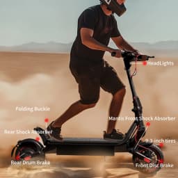 W8 Electric Scooter 9.3 inch 48V14Ah Dual Suspension 30-40km Range Electric Scooters Off Road Tires With APP E Scooters
