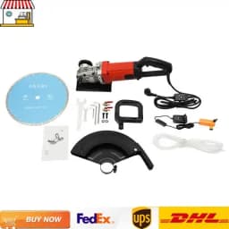 Electric Wall Slotting Machine| 3500W Dust-free Concrete/Marble/Red Brick Cutter w/ 9.5ft Cord| Circular Saw Cutting Tool