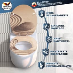 Toilettendeckel mit Soft-Close, Toilettensitz mit . Toilettensitze für Badezimmerteile wc sitz mit absenkautomatik